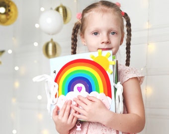 Quiet Buch für 1 Jahr alt: Beflügeln Sie die Fantasie mit diesem Sensorischen Brett - Ideales Lernspielzeug - MiniMoms