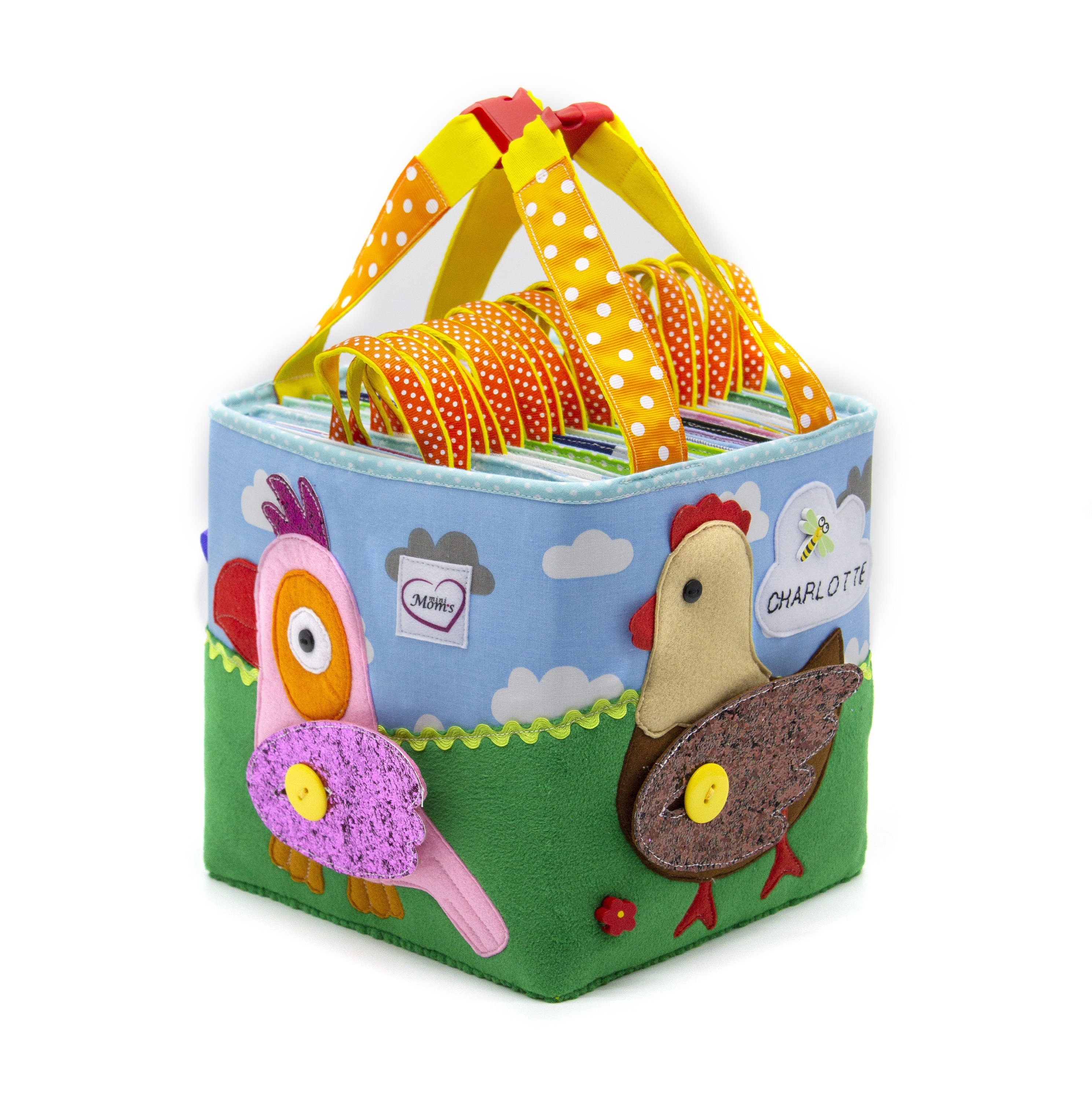 Waldorf Quiet Book Montessori Sensory Board, Travel Busy Box