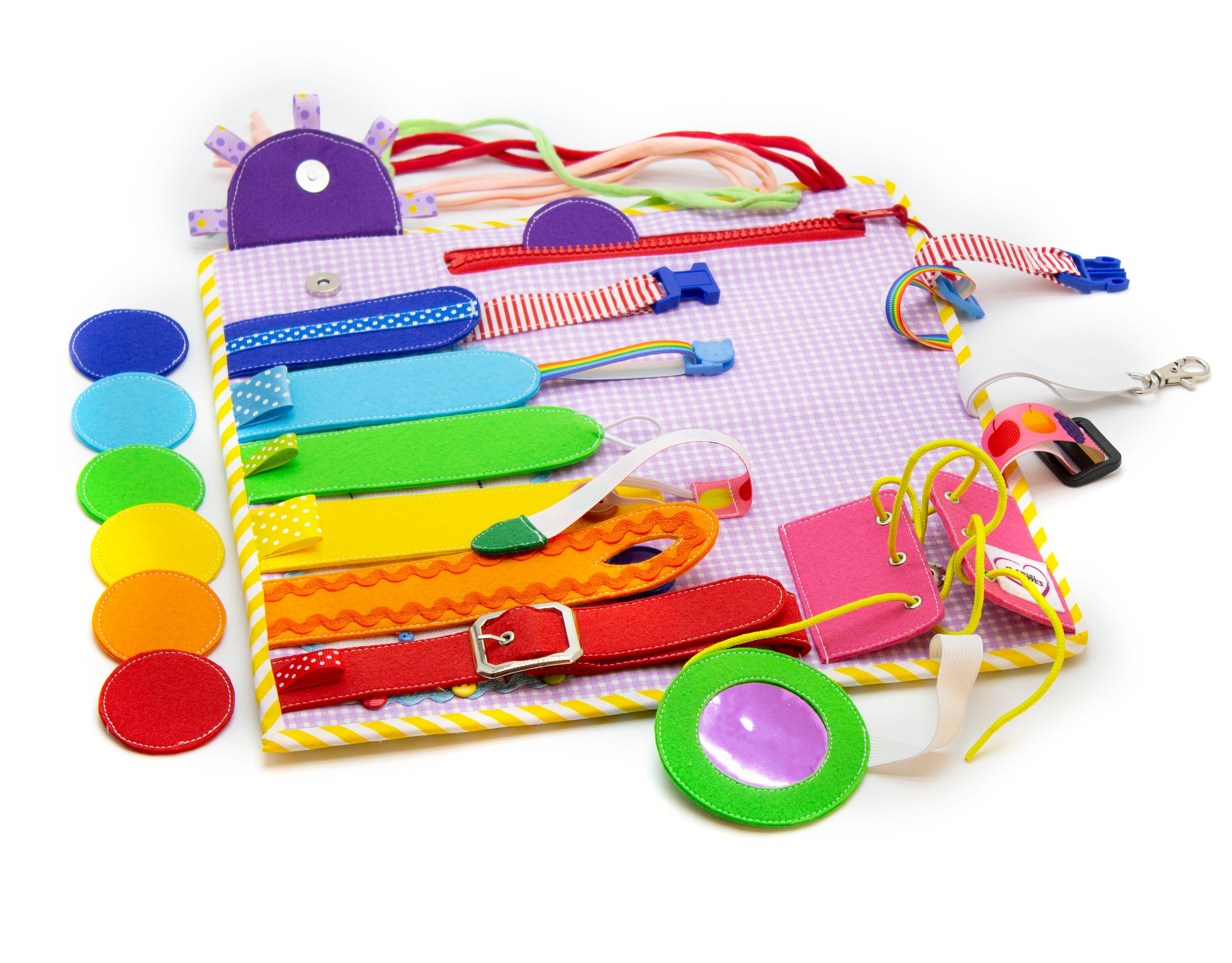 Toddler felt busy board for 1 year old sensory activity Etsy