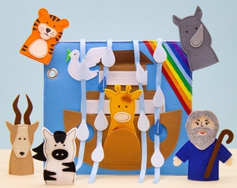 Noah's Ark Quiet Book for Toddlers, Felt Bible Stories for Baby by MiniMoms