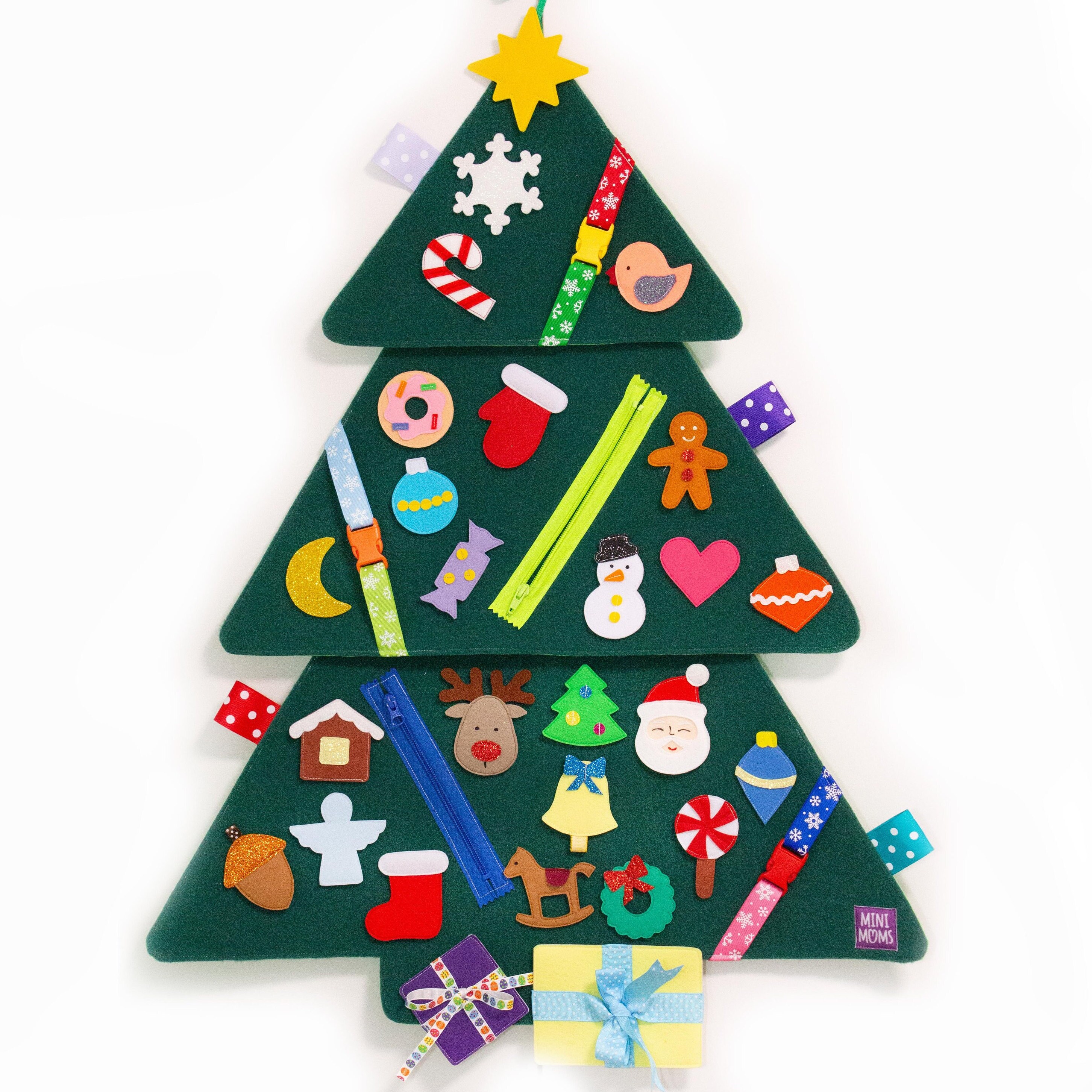 Calendrier de l'Avent de Noël en feutre avec sacs, décorations pour sapin  de Noël, planche occupée pour tout-petits MiniMoms -  Canada