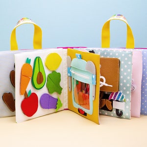 Toddler Quiet Book: Montessori Waldorf Toy, Felt Activity Book