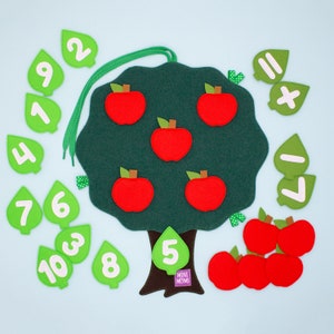 Montessori Filz Apfelbaum: Memory, Lernspielzeug