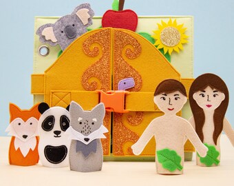 Finger Puppet Quiet Book: Bible Teachings and Stories - Sunday School Learning Tool - MiniMoms