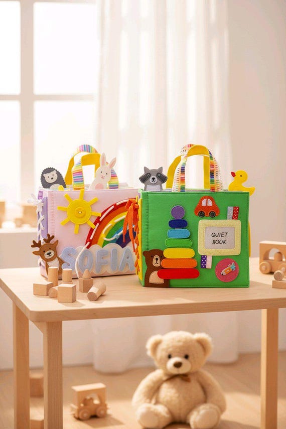 Personalized Baby Quiet Book: Felt Activity Book for Toddlers
