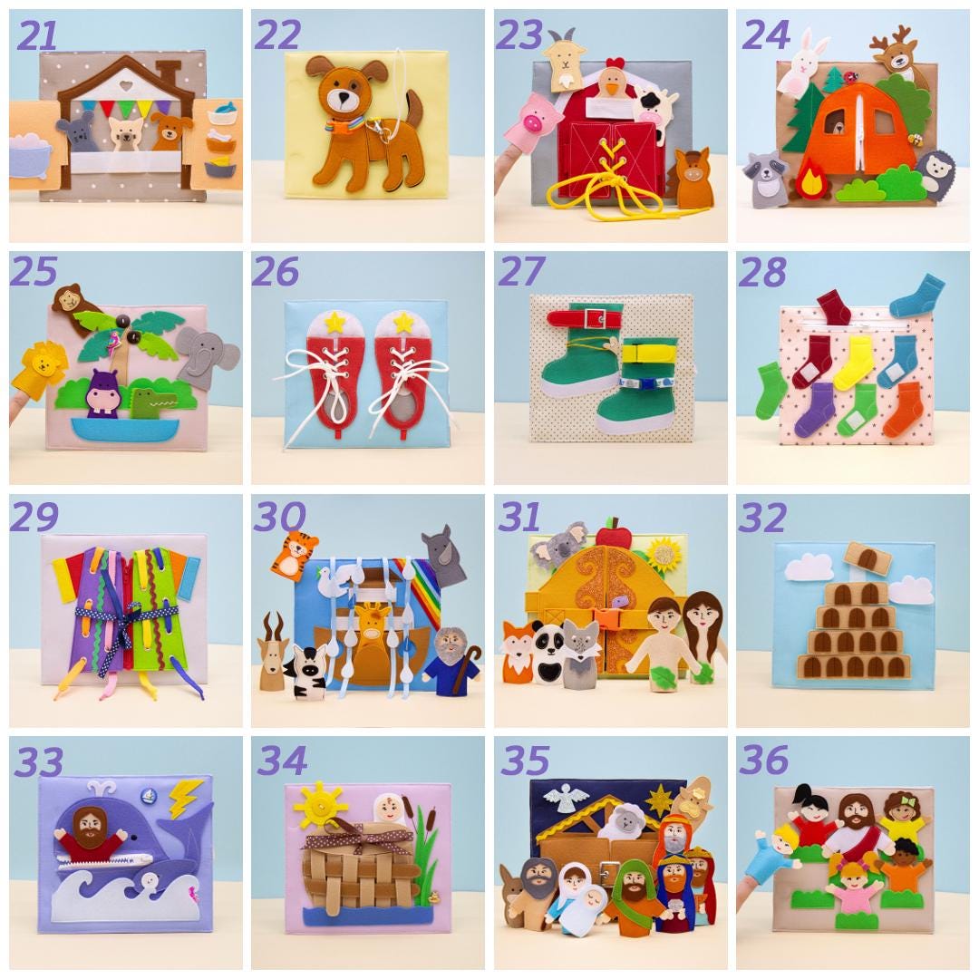 静かな本のアクティビティおもちゃ - 1 歳児向けモンテッソーリ教育