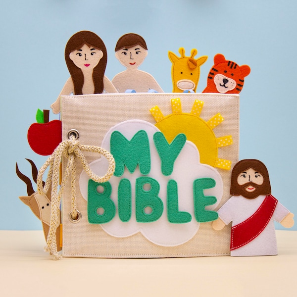 Bible Quiet Book, Teachings of Jesus & Bible Stories: Felt Finger Puppet Quiet Book - Perfect for Sunday School - MiniMoms