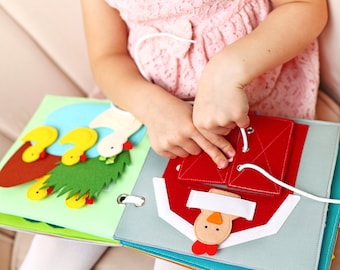 Custom Quiet Book for Toddlers - Unique Sensory Soft Felt Book, MiniMoms Gift