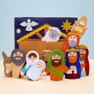Nativity Felt Quiet Book for Toddlers - Handmade Christmas Busy Book, 1 Year Old Girl Gift, Montessori Toy - MiniMoms