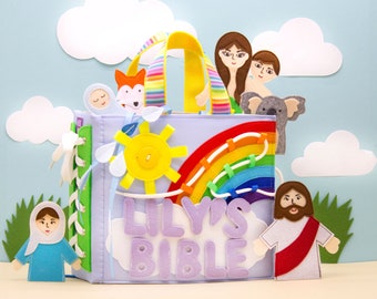 Filz Bibel Quiet Book: Jesus Lehren, Fingerpuppen, Religiöses Spielzeug