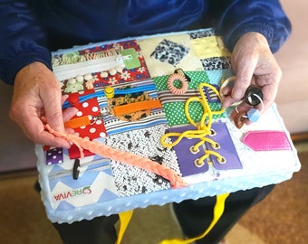 Engaging Dementia Activities Bundle: Fidget Toys, Blanket, Busy Board - MiniMoms