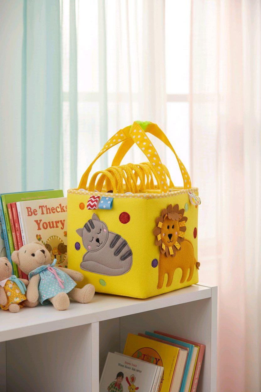Felt Baby Quiet Book Montessori Sensory Toy Travel Box