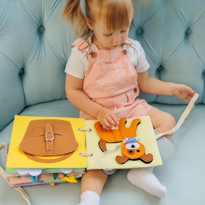 Quiet Book Activity Toy - Educational Montessori Gift for 1 Year Old - MiniMoms