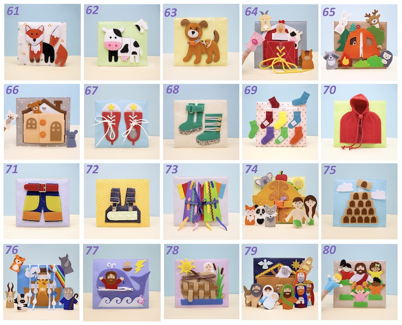 Quiet Book, Baby and Toddler Toy, Montessori Book, Waldorf Toys, Sensory Toys MiniMoms image 9