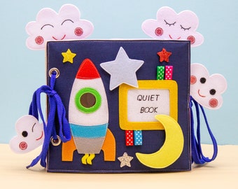 Quiet Book for 1 Year Old, Montessori Sensory Toy, Baby Toddler Busy Board - MiniMoms