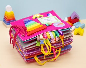 Interaktives Filz-Quiet Book: Montessori Sensorisches Spielzeug für Kleinkinder