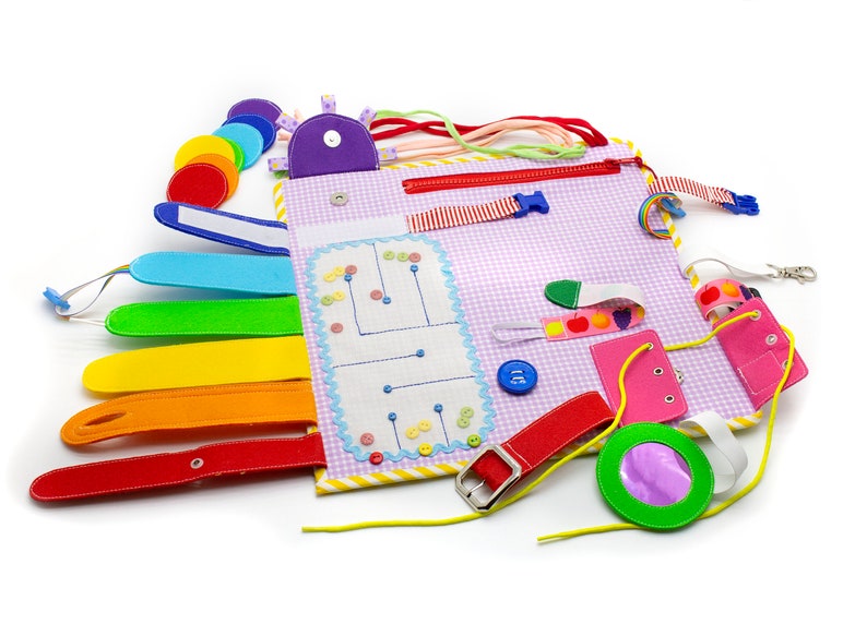 Toddler felt busy board for 1 year old sensory activity Etsy