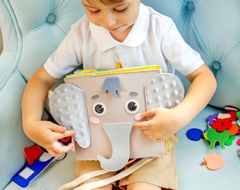 Personalisierbares Quiet Book für Babys - MiniMoms - Lernspielzeug