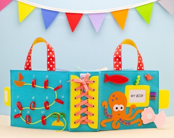 Handmade Montessori Quiet Book: Verspieltes Kleinkind Aktivitäts-Reisebuch