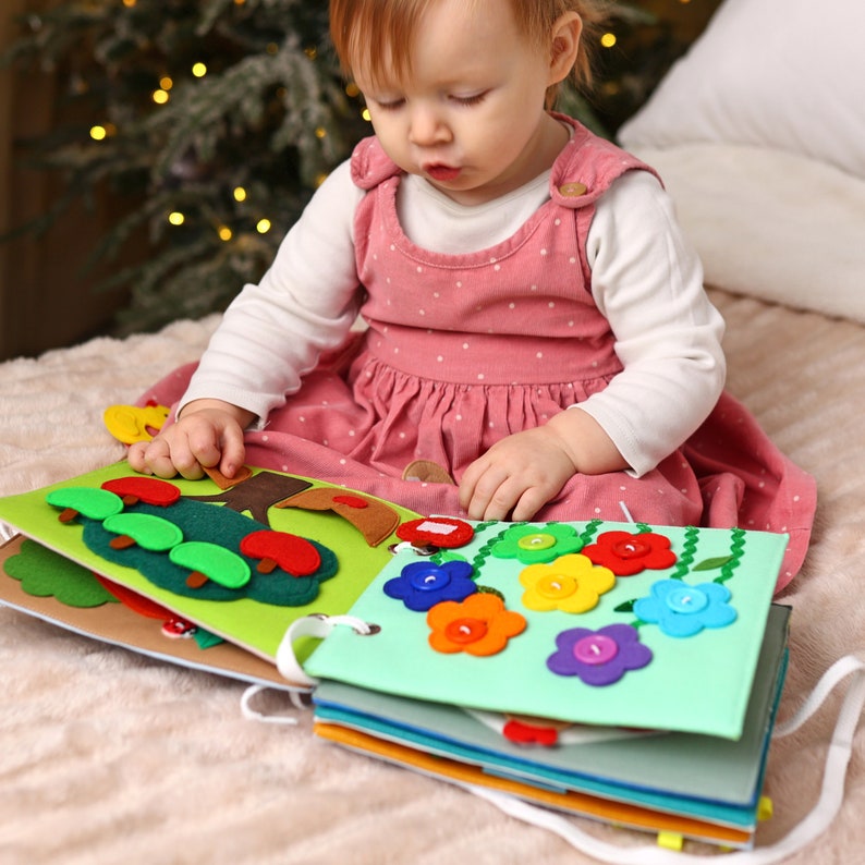 Quiet Book Toddler Learning Set Busy Board Fidget Toys Ideal 1 Year Old Girl Gift MiniMoms image 2