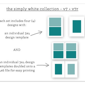 4x6 + 3x4 Photo Collage Templates Set of 15 (v7) Squared Edges - Simple ...
