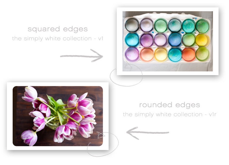 the simply white collection v2 digital photo collage template set squared
