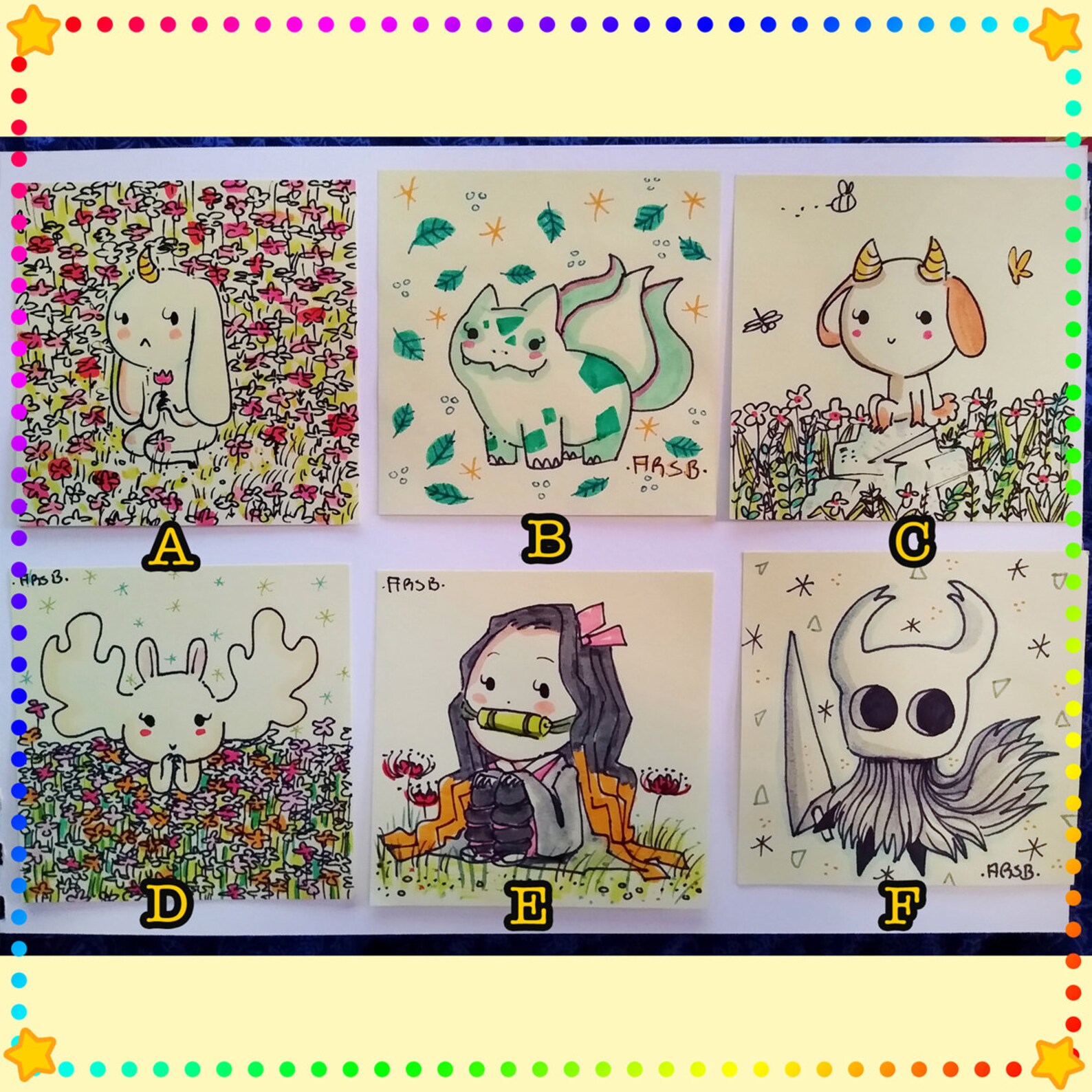 PostIt Note Doodles Original Art Etsy