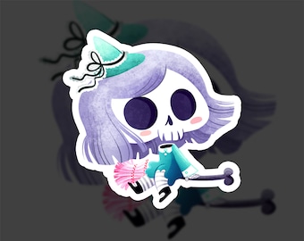 Skull Girl Sticker!
