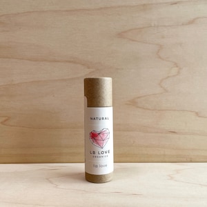 Zero Waste Organic Lip Balm: Unscented, Sensitive Skin, Paper Tube