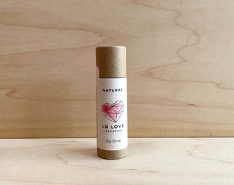 Zero Waste Natural {unscented} Lip Balm, Organic Lip Love, sensitive skin lip balm, essential oil free