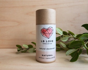 Zero Waste Natural Deodorant, Unscented Organic Deodorant, sensitive skin deodorant, free of essential oils