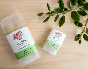 Natural Deodorant - Ylang Ylang Lime Organic Deodorant, sensitive skin deodorant, Baking Soda free, Probiotic deodorant