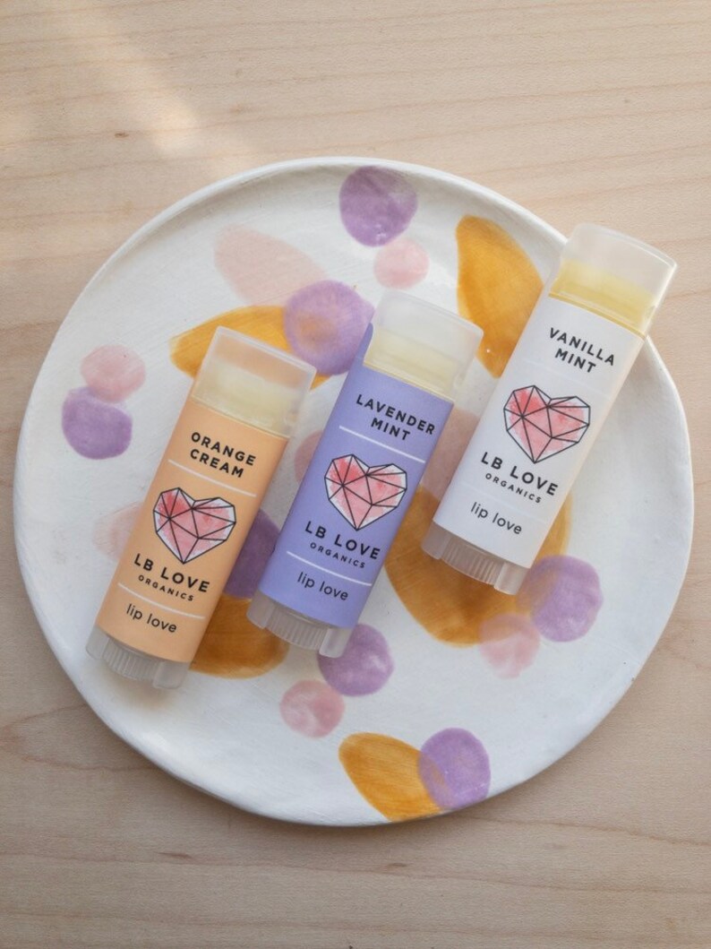 Lip Balm Orange Cream Organic Lip Love, sensitive skin lip balm, creamsicle scent image 5