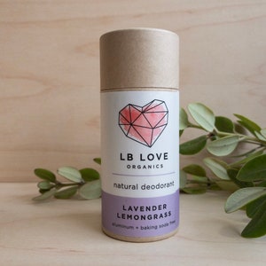 Zero Waste Lavender Lemongrass Deodorant: Organic Sensitive Skin Formula