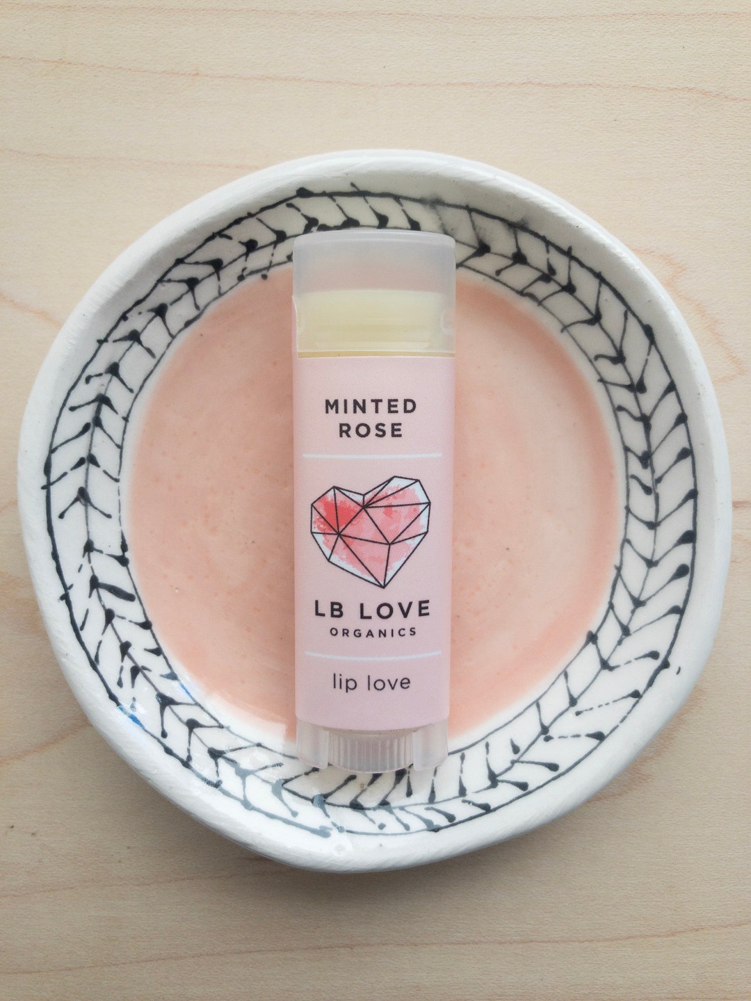 Lip Balm Minted Rose Organic Lip Love Sensitive Skin Lip Etsy