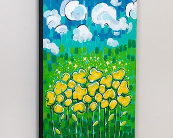 Big Sky Blooms: Original Acrylic Painting