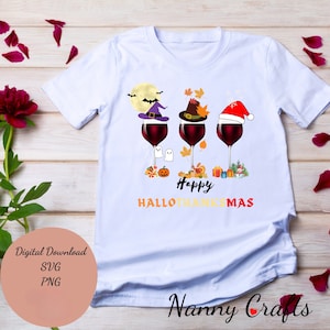 Happy Hallothanksmas PNG - SVG, Files Happy Halloween Thanksgiving Christmas Autumn