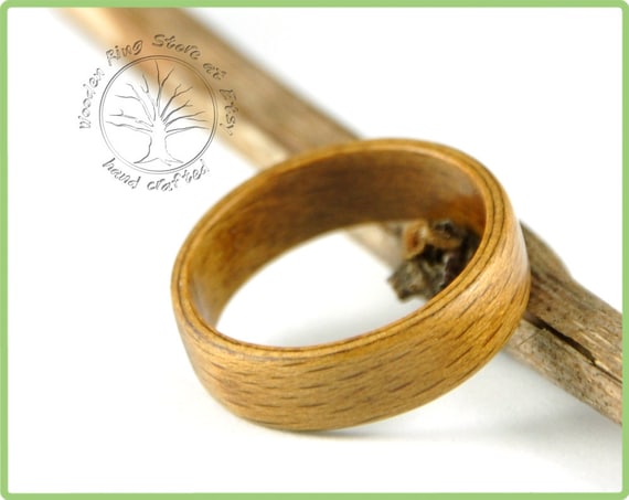 Beech wooden ring, wooden wedding band. Engagement ring, wedding ring, anniversary gift, ring for any other special occasion. Wooden jewelry
