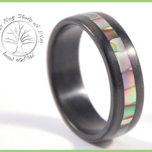 Women wooden ring , bentwood ring, wood engagement ring, wood ring, wooden rings, wooden wedding band, walnut ring, wooden, abalone jewelry