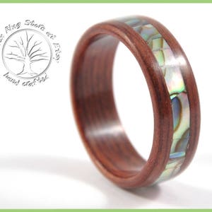 Engagement wood ring, a great engagement ring alternative. It is a non diamond ring.