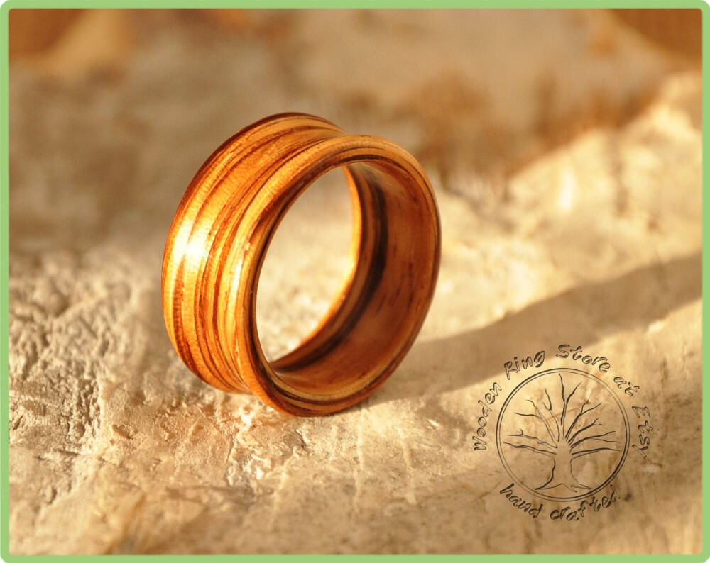 Zebrawood Ring for Men. Wood Ring for Men Wood Ring Men. Etsy