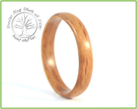 Beech wooden ring. Bent wooden ring. Simple engagement ring, wedding ring, wedding band, anniversary gift. Men ring, women ring. Jewelry.