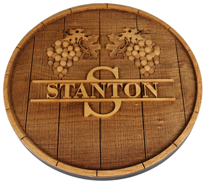 Personalized Wine Barrel Wood Top Solid Cherry Hardwood Etsy