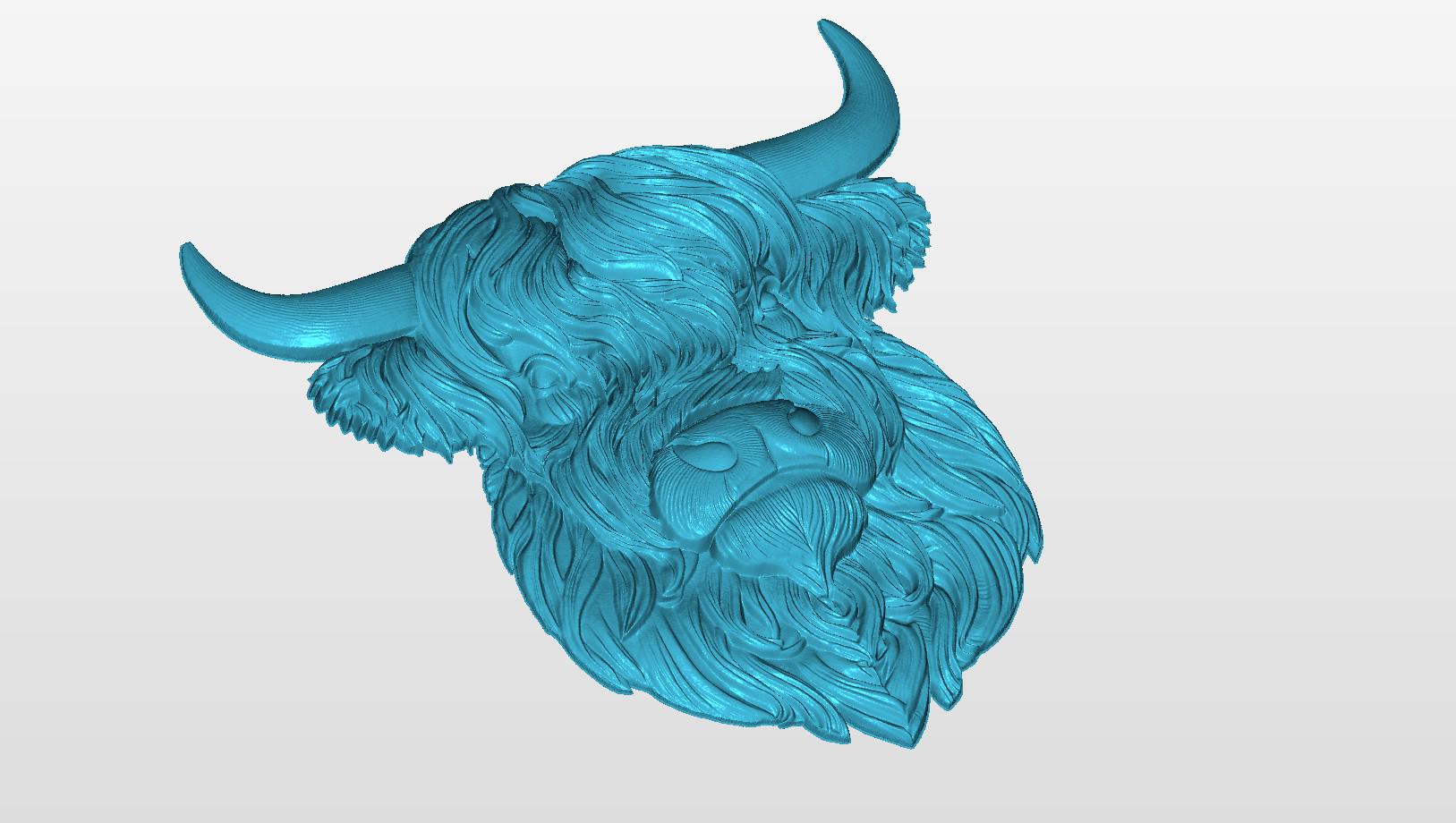 Cow File Set Highland Cow STL File for a 3D CNC Router. - Etsy