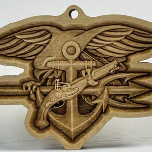 Navy Seal 3D Maple Wood Ornament / Shelf Decor