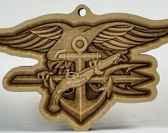 Navy Seal 3D Maple Wood Ornament / Shelf Decor