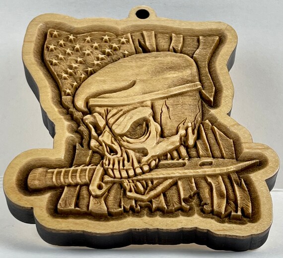 3D Ornament Skull 4 Pieces Laser Cut Out Unfinished ORN311 3D Ornament Skull 4 Pieces Laser Cut Out Unfinished ORN311