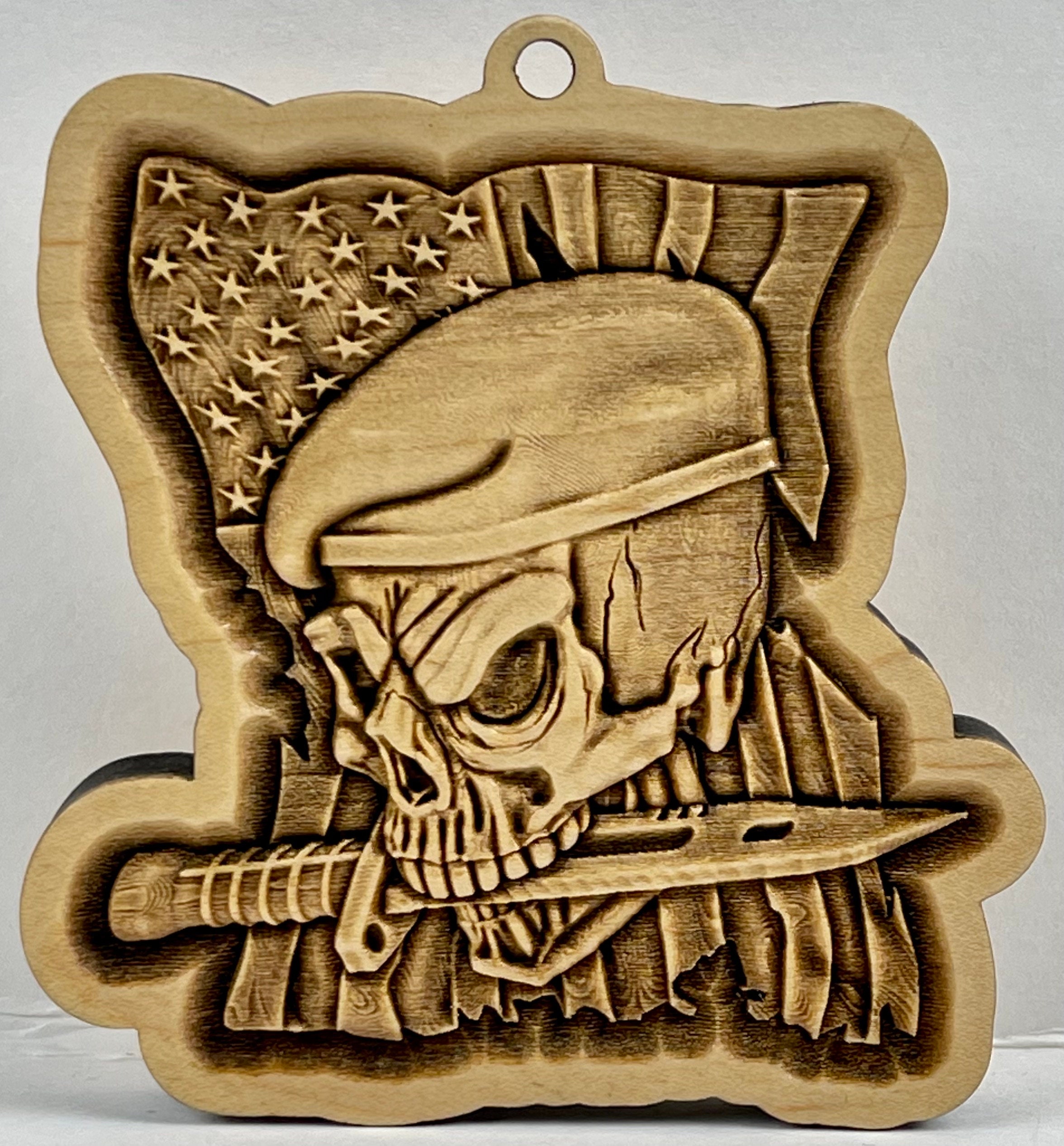 3D Ornament Skull 4 Pieces Laser Cut Out Unfinished ORN311 3D Ornament Skull 4 Pieces Laser Cut Out Unfinished ORN311