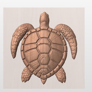 Sea Turtle STL-bestand voor een 3D CNC-router.