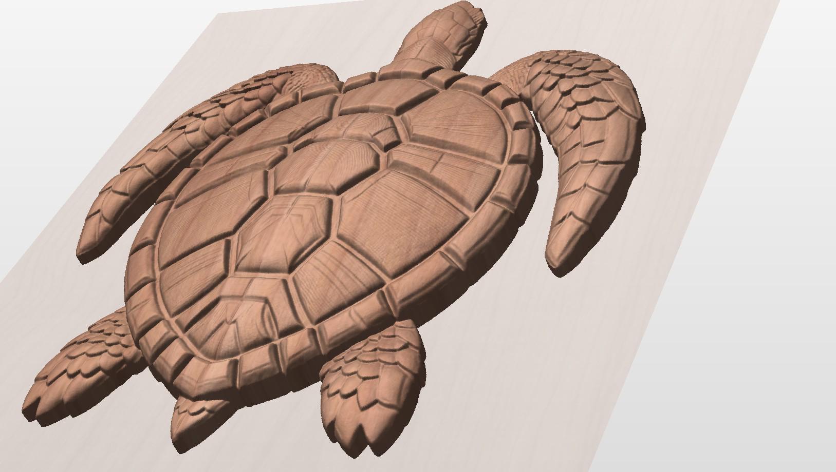 Sea Turtle STL File for a 3D CNC Router. - Etsy